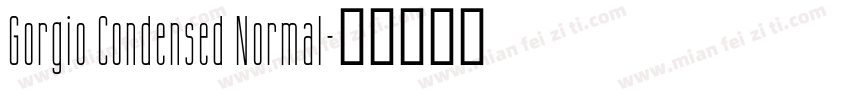 Gorgio Condensed Normal字体转换